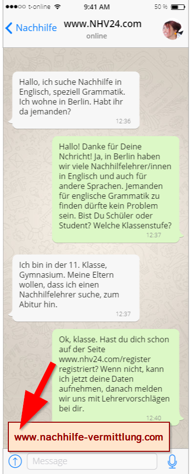 Tagesmutter Whatsapp Chat Beispiel WuchatBsp